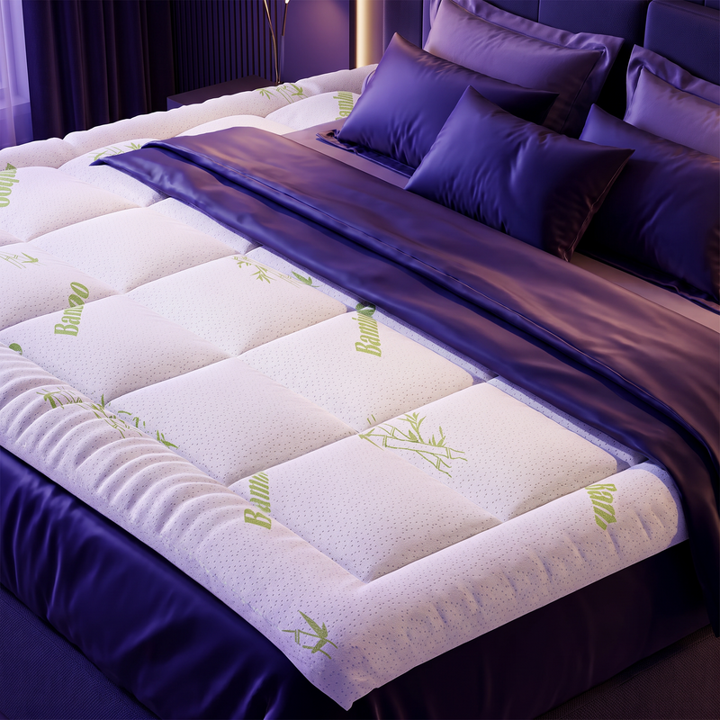 slumberly® Bamboo Cooling Mattress Topper