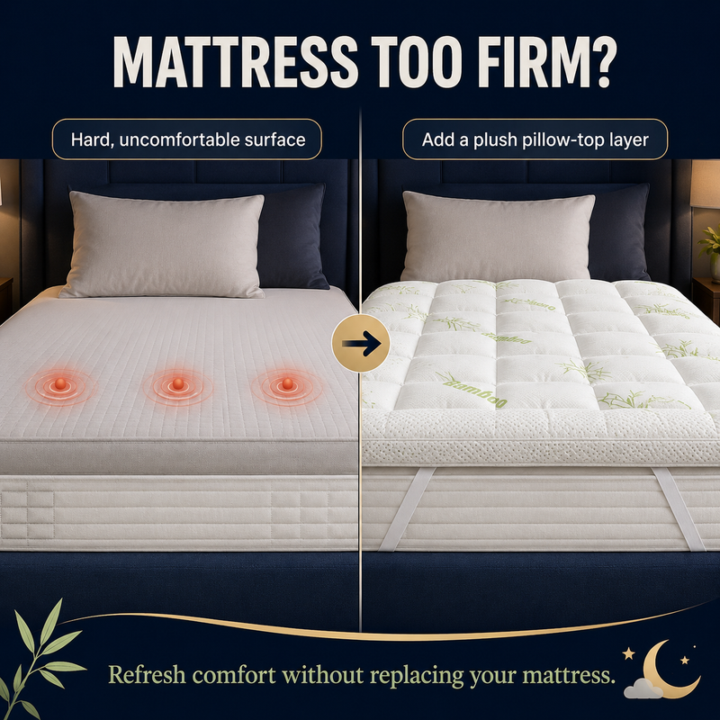 Firm mattress problem and plush pillow-top comfort layer alternate view