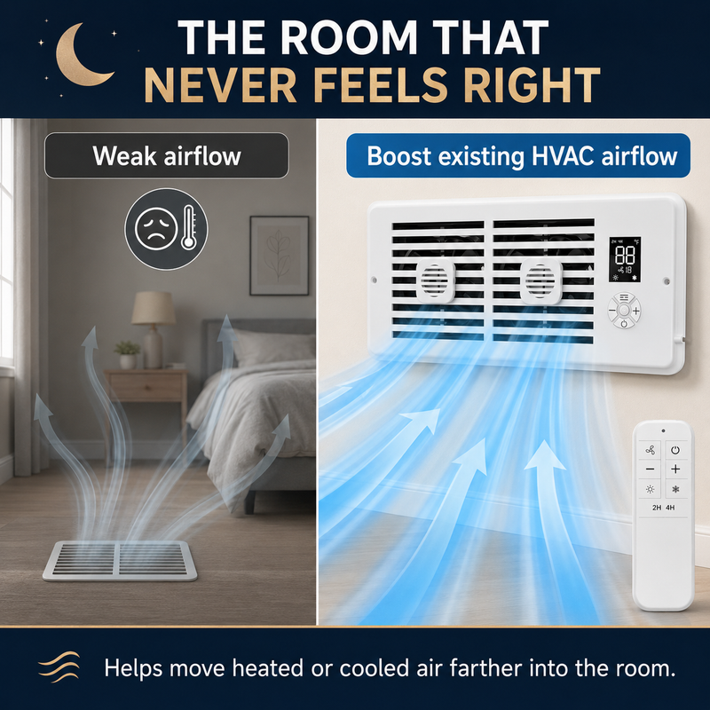 Weak room airflow problem and Smart Vent Fan solution alternate view